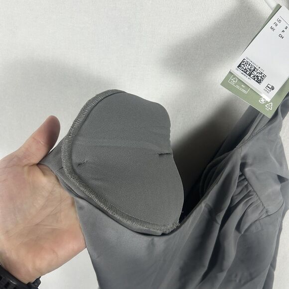 H&M NEW Formal Dress Women's Size S Small Gray Shoulder Patch NWT Back Zip - Picture 14 of 15